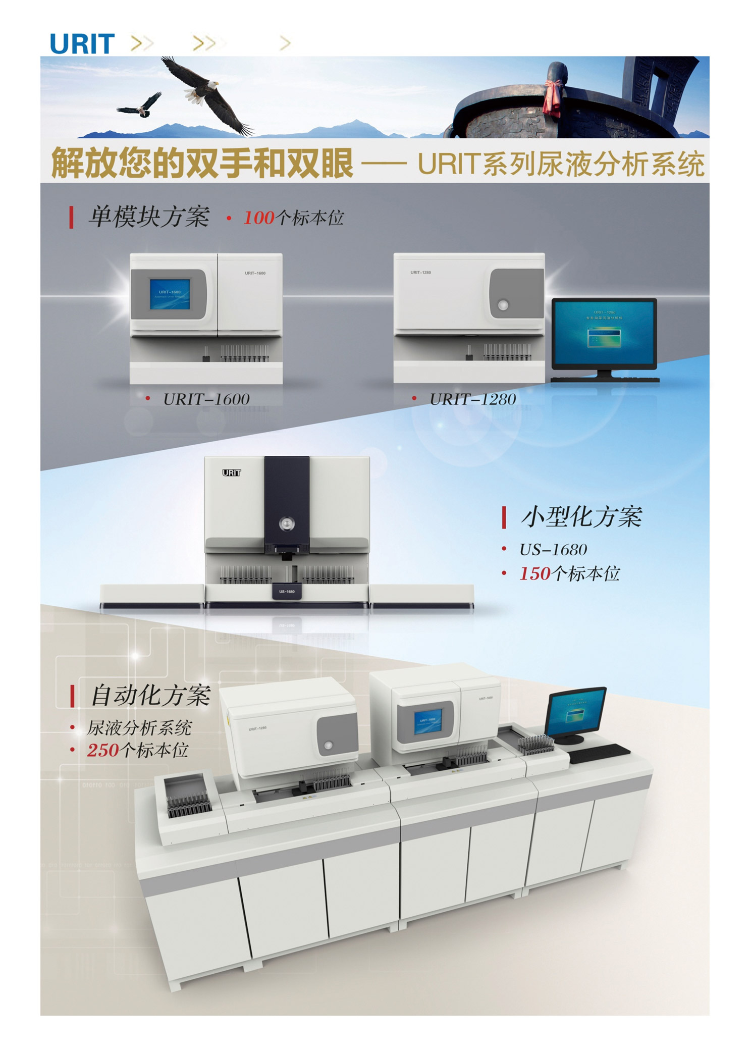 解放您的双手和双眼 ——URIT系列尿液分析系统